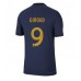 Frankrike Olivier Giroud #9 Hemma matchtröja VM 2022 Kortärmad Billigt